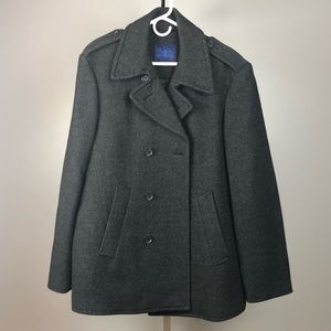 Men’s Martin + Osa Gray Pea Coat Size Large